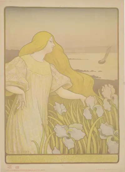 Vrouw tussen irissen