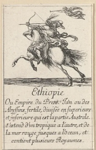 Vrouw uit Ethiopië te paard