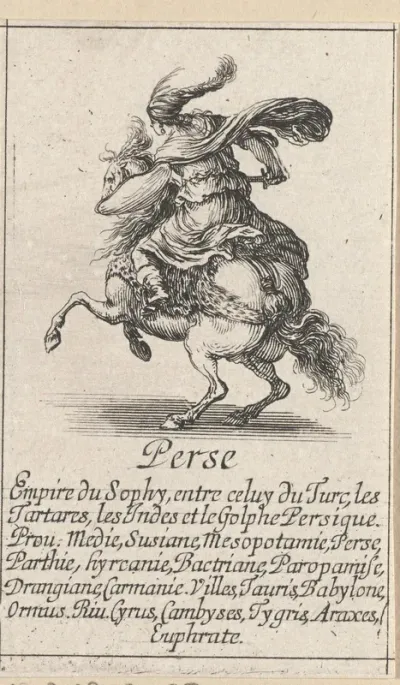 Vrouw uit Perzië te paard