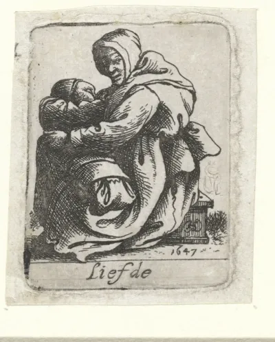 Vrouw voedt een baby