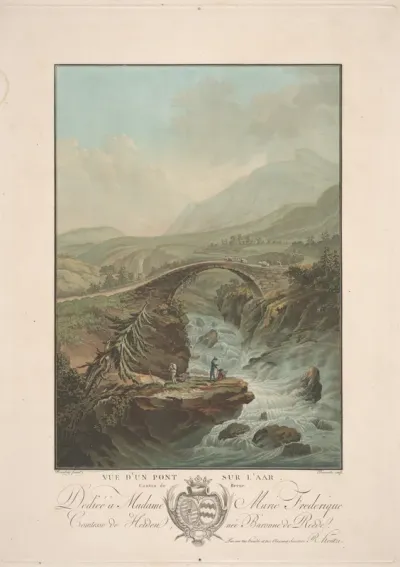 Vue d'un pont sur l'Aar, Canton de Berne (View of a Bridge on the Aar, Berne)