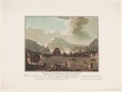 Vue d'une Place dans la ville de Bergen