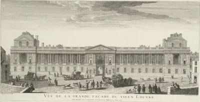 Vue de la Grande Façade du Vieux Louvre