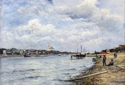 Vue de la Seine et du Trocadéro ; le pont de Grenelle