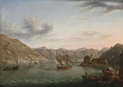 Vue de Perasto dans le golfe de Kotor