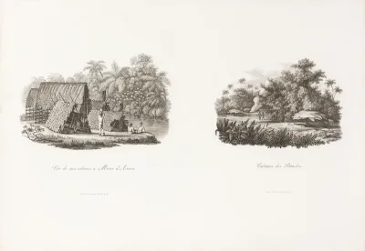 Vue des cabanes à Morro d´Arara