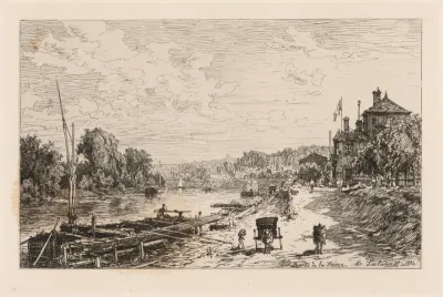 Vue du Bas Meudon, Bords de la Seine
