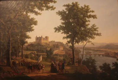 Vue du château de Pau prise du grand parc