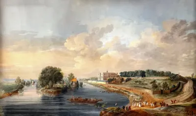 Vue du château de Véretz, côté champs