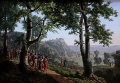 Vue du château et de la ville de Joinville