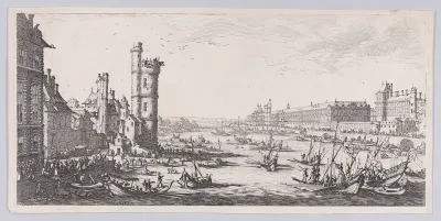 Vue du Louvre (View of the Louvre), from "Les Deux Grandes Vues de Paris" (The Two Large Views of Paris)