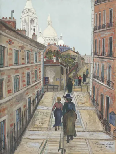 Vue du Sacré-Cœur, rue du Mont-Cenis, Montmartre