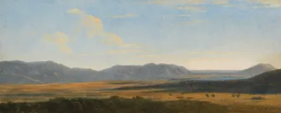 Vue d’un paysage de collines près d’Ariccia