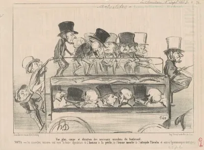 Vue ... et elévation des ... omnibus du boulevard ...