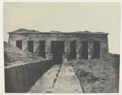 Vue Générale, Grand Temple de Dendérah (Teutyres), Haute-Egypte, plate 16 from the album "Egypte, Nubie, Palestine et Syrie" (1852)