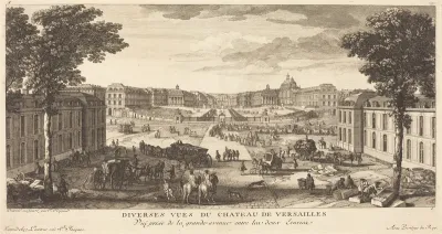 Vue Prise de la grande avenue entre les deux Ecuries