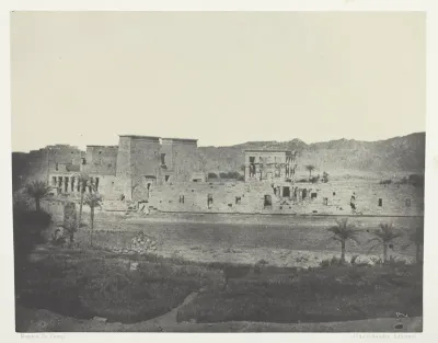 Vue Prise de l'île de Beghé, à l'Ouest, Philoe; Nubie, plate 68 from the album "Egypte, Nubie, Palestine et Syrie" (1852)