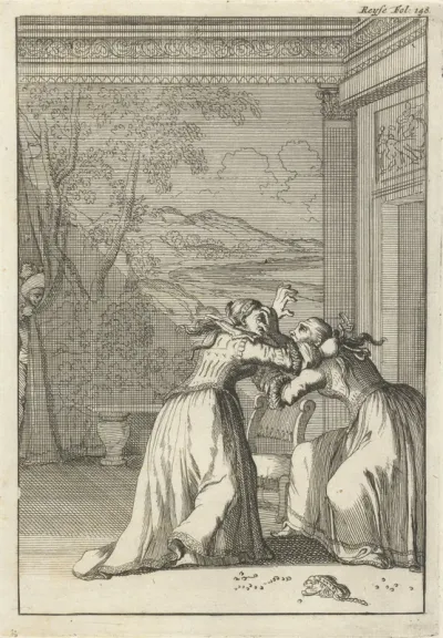 Vuistgevecht tussen Donna Inez en Donna Isabella