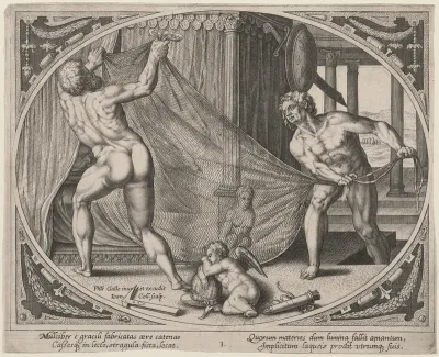Vulcan Hanging an Iron Net above the Bed