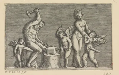 Vulcanus, Venus en drie putti