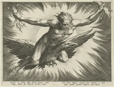 Vuur gepersonifieerd door de god Jupiter