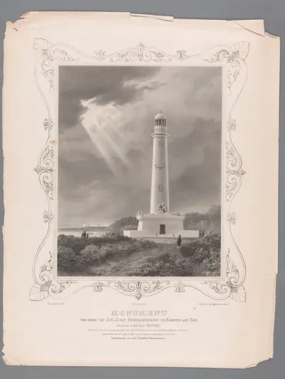 Vuurtoren met monument ter ere van Jan Carel Josephus van Speyk