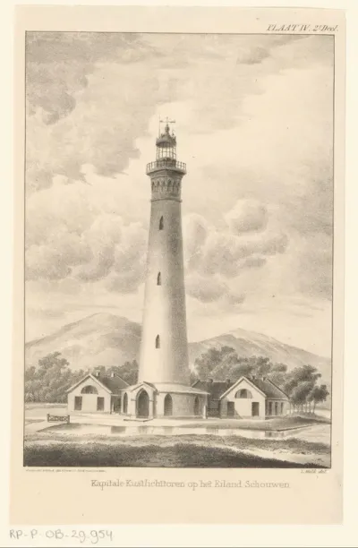 Vuurtoren op het eiland Schouwen