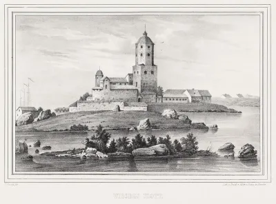Vyborg Castle, illustration for Finland Depicted in Drawings, booklets XX and XXI