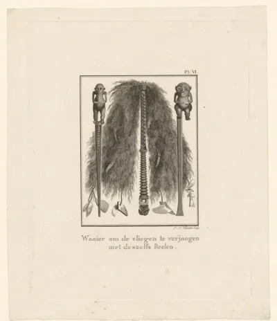 Waaiers met ornamenten in houtsnijwerk