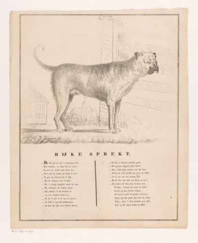 Waakhond met gedicht