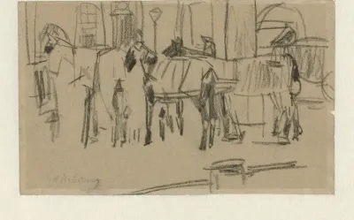 Wachtende paarden