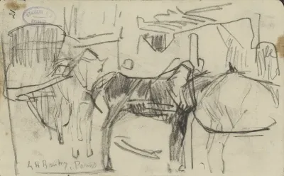 Wagen met drie paarden