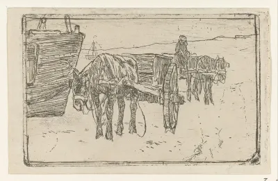 Wagens op het strand
