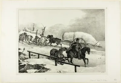 Wagon Ascending a Slope