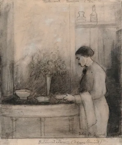 Waiter at the Restaurant Bouillon in Paris