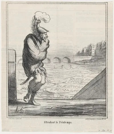Waiting for spring, from 'News of the day,' published in "Le Charivari"