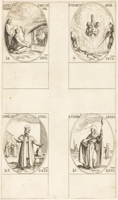 Waiting for the Virgin to Give Birth; St. Nemesius; St. Philogonius; St. Thomas