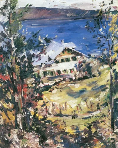 Walchensee, Landhaus mit Wäscheplatz