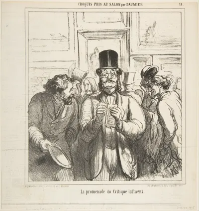 Walk-through of an influential critic, from 'Sketches from the Salon,' published in 'Le Charivari,' June 24, 1865