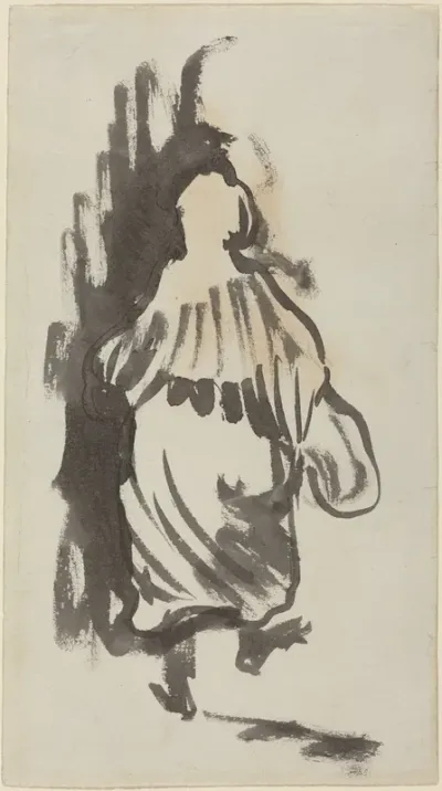 Walking Figure Seen from Behind