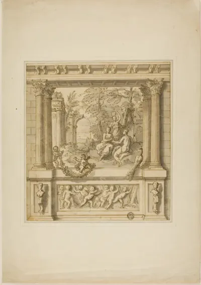 Wall Decoration with Story of Egeria & Numa Pompilius