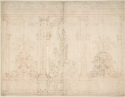 Wall Elevation with Three Arches