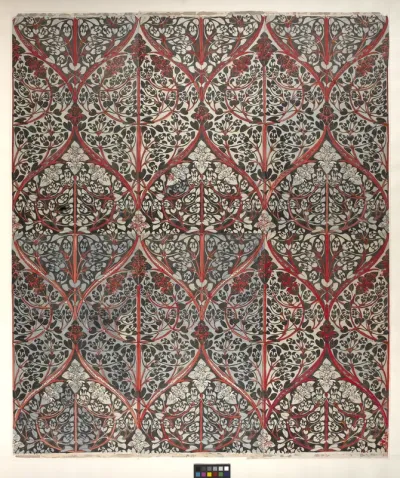 Wallpaper with a Fava Bean Motif