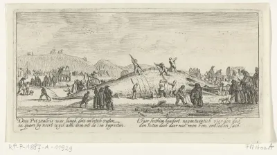 Walvis gestrand bij Noordwijk, 1629