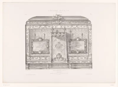 Wand in de kamer van de prinses van Rohan in Hôtel de Soubise