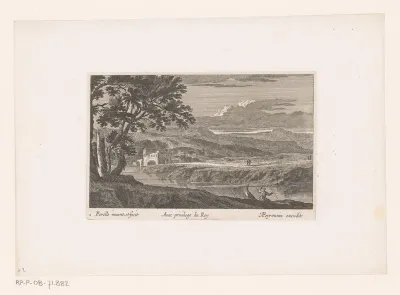 Wandelaars en visser bij rivier