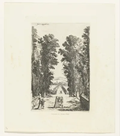 Wandelaars op een terras