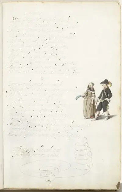 Wandelende heer en een dame