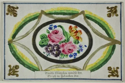 Wandle Blättchen mandle hin, Wo ich in Gedanken bin (valentine)