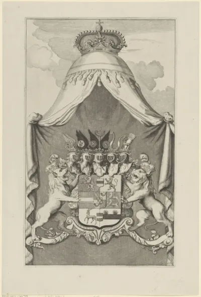 Wapen van Ernst Casimir, Willem Frederik en Hendrik Casimir II, graven van Nassau-Dietz